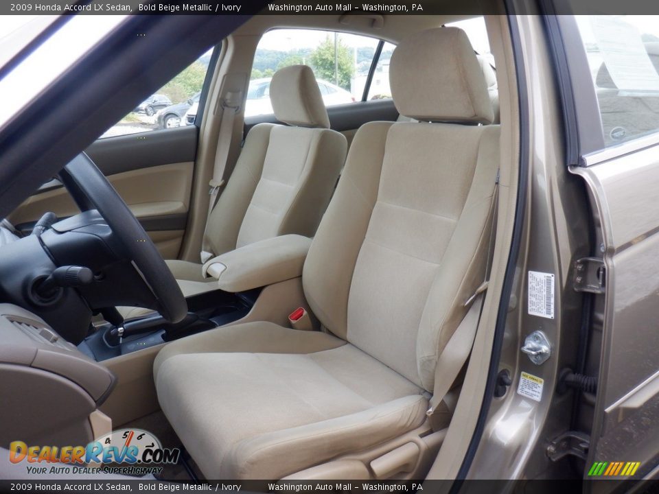 2009 Honda Accord LX Sedan Bold Beige Metallic / Ivory Photo #14