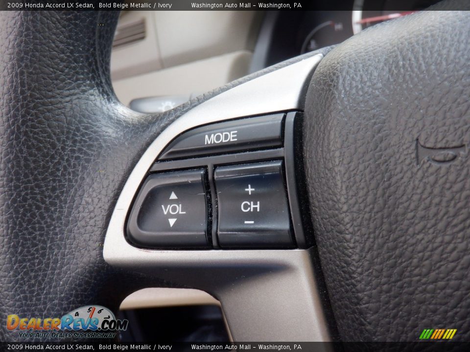2009 Honda Accord LX Sedan Bold Beige Metallic / Ivory Photo #22