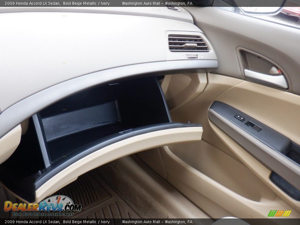 2009 Honda Accord LX Sedan Bold Beige Metallic / Ivory Photo #24