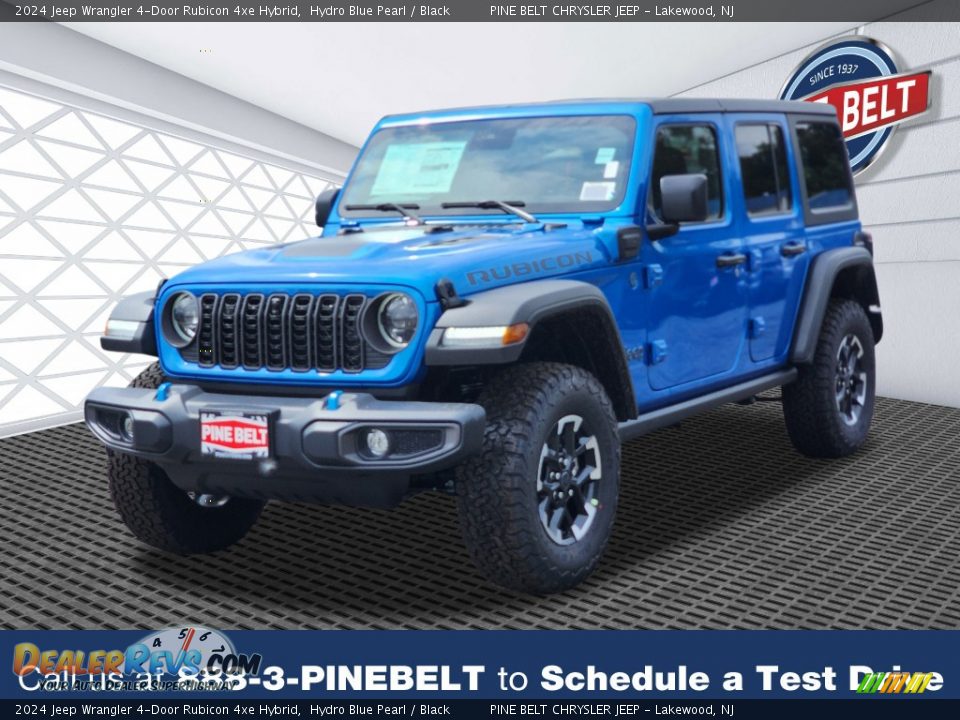 2024 Jeep Wrangler 4-Door Rubicon 4xe Hybrid Hydro Blue Pearl / Black Photo #1