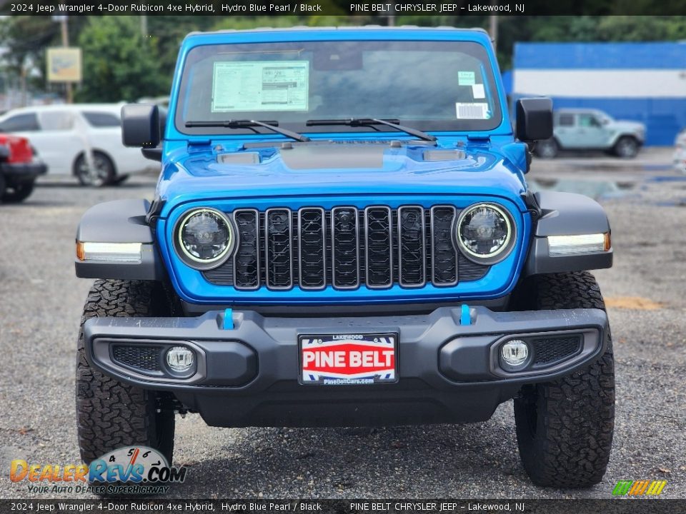 2024 Jeep Wrangler 4-Door Rubicon 4xe Hybrid Hydro Blue Pearl / Black Photo #2