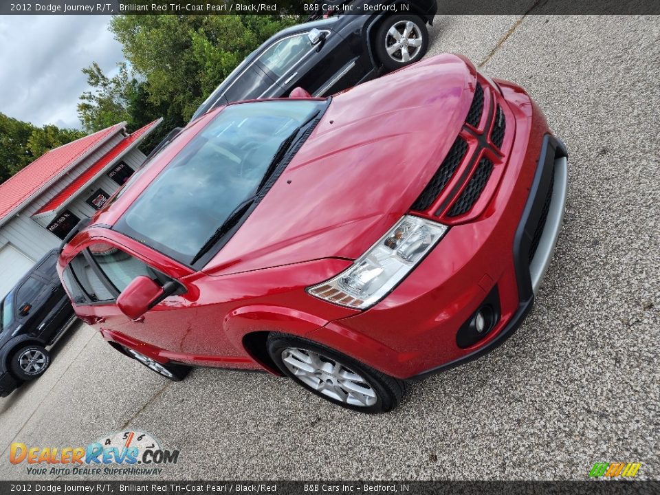 2012 Dodge Journey R/T Brilliant Red Tri-Coat Pearl / Black/Red Photo #2