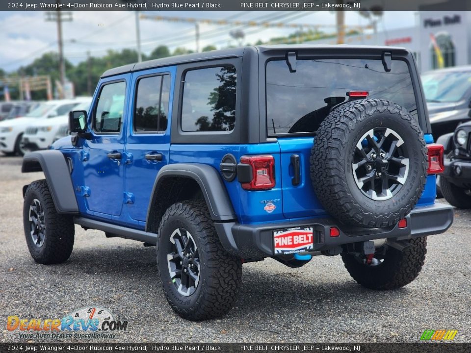 2024 Jeep Wrangler 4-Door Rubicon 4xe Hybrid Hydro Blue Pearl / Black Photo #4