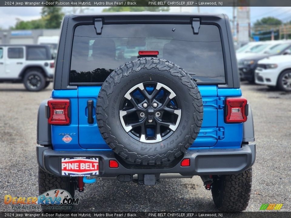 2024 Jeep Wrangler 4-Door Rubicon 4xe Hybrid Hydro Blue Pearl / Black Photo #6