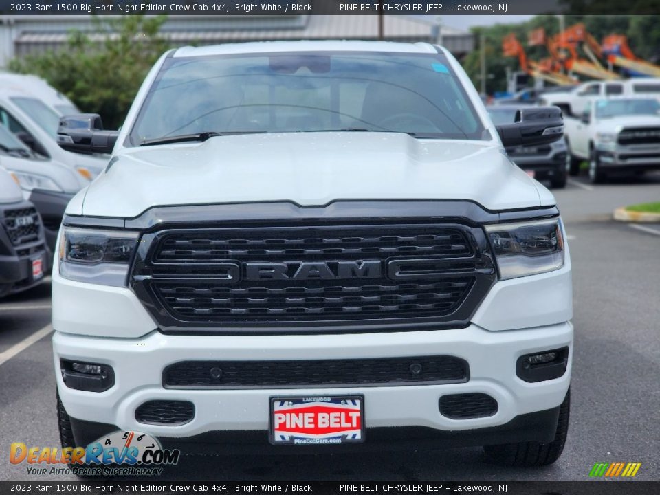 2023 Ram 1500 Big Horn Night Edition Crew Cab 4x4 Bright White / Black Photo #2