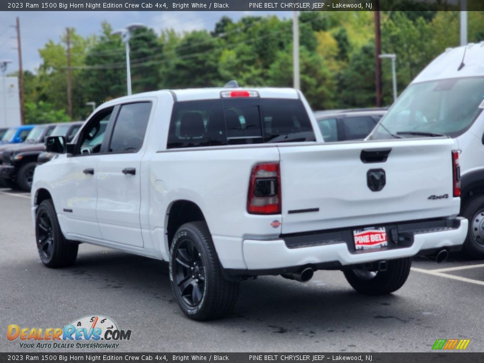 2023 Ram 1500 Big Horn Night Edition Crew Cab 4x4 Bright White / Black Photo #4