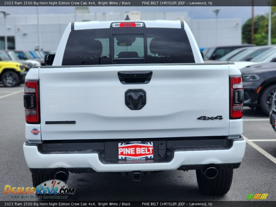 2023 Ram 1500 Big Horn Night Edition Crew Cab 4x4 Bright White / Black Photo #6