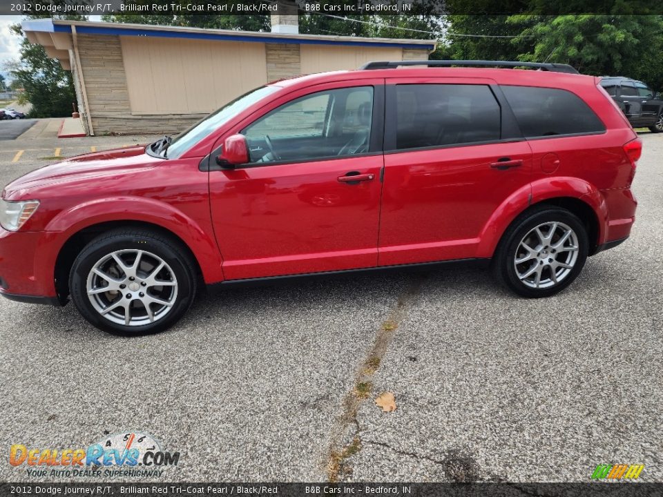 2012 Dodge Journey R/T Brilliant Red Tri-Coat Pearl / Black/Red Photo #21