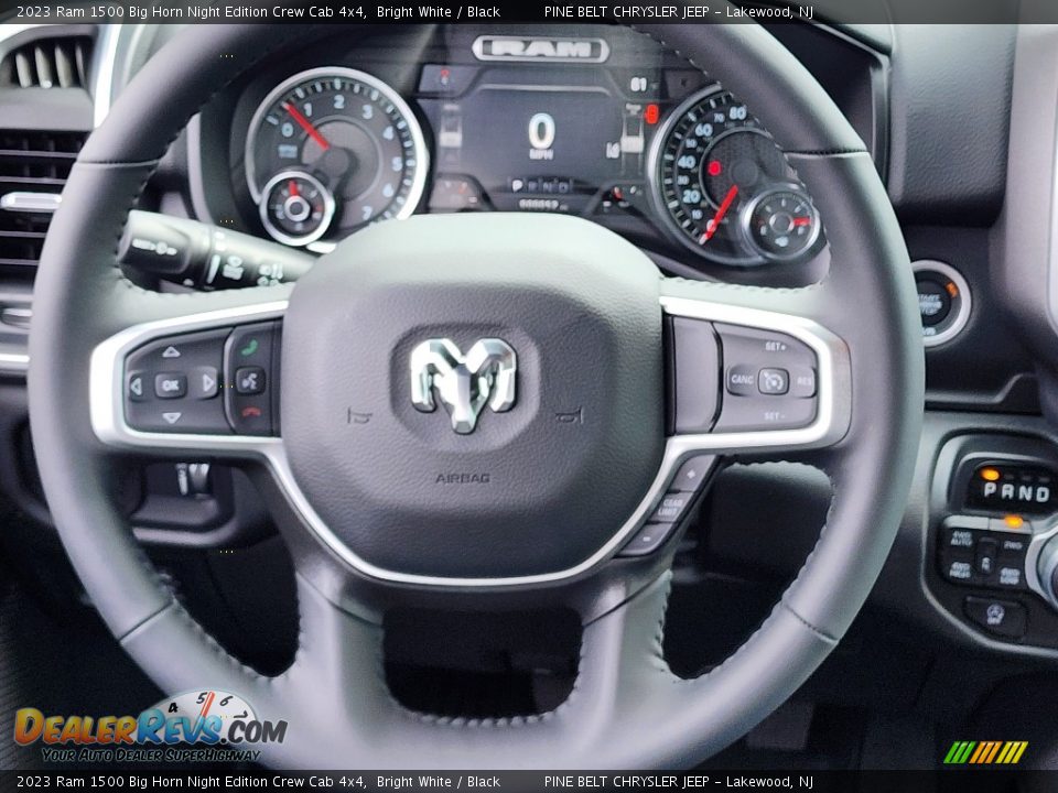 2023 Ram 1500 Big Horn Night Edition Crew Cab 4x4 Steering Wheel Photo #12