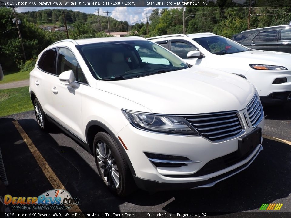 White Platinum Metallic Tri-Coat 2016 Lincoln MKC Reserve AWD Photo #3