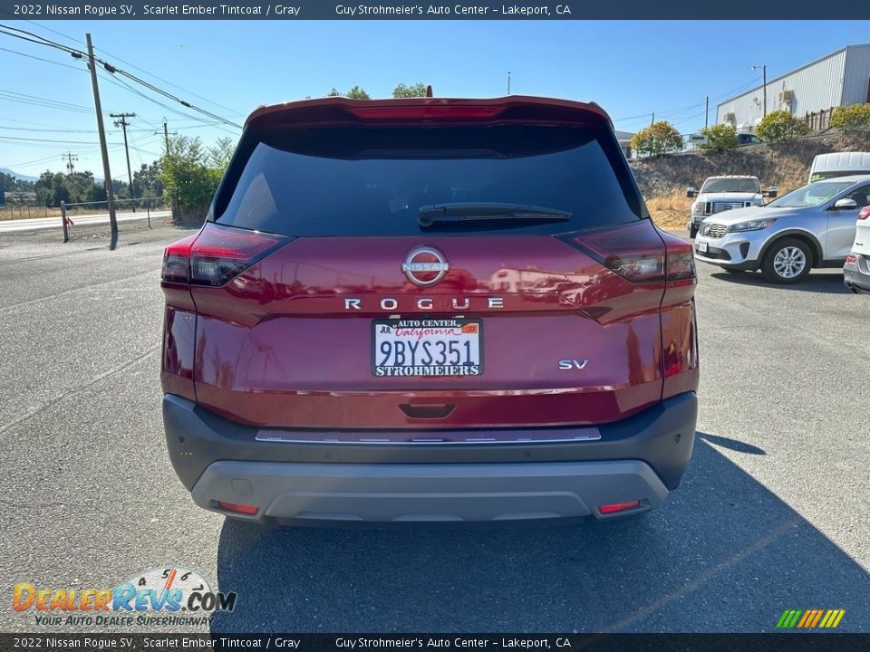 2022 Nissan Rogue SV Scarlet Ember Tintcoat / Gray Photo #5