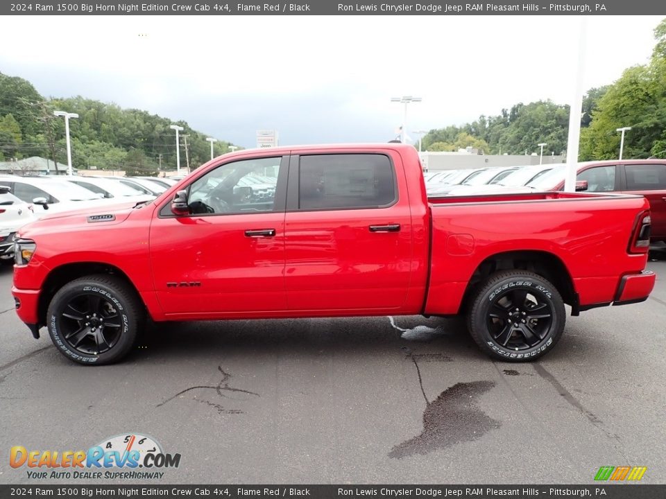Flame Red 2024 Ram 1500 Big Horn Night Edition Crew Cab 4x4 Photo #2