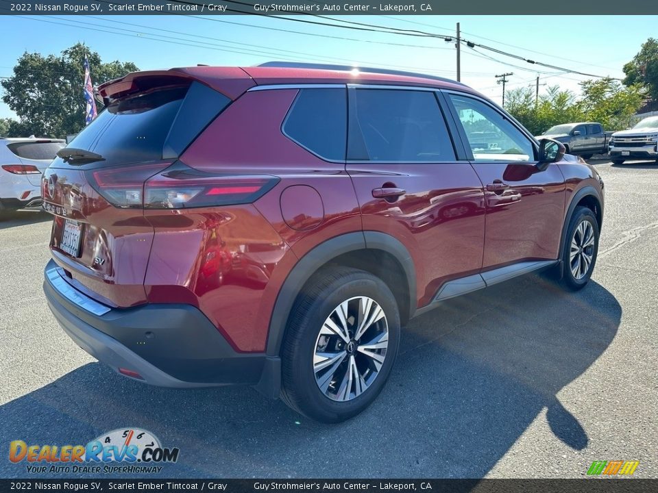 2022 Nissan Rogue SV Scarlet Ember Tintcoat / Gray Photo #6