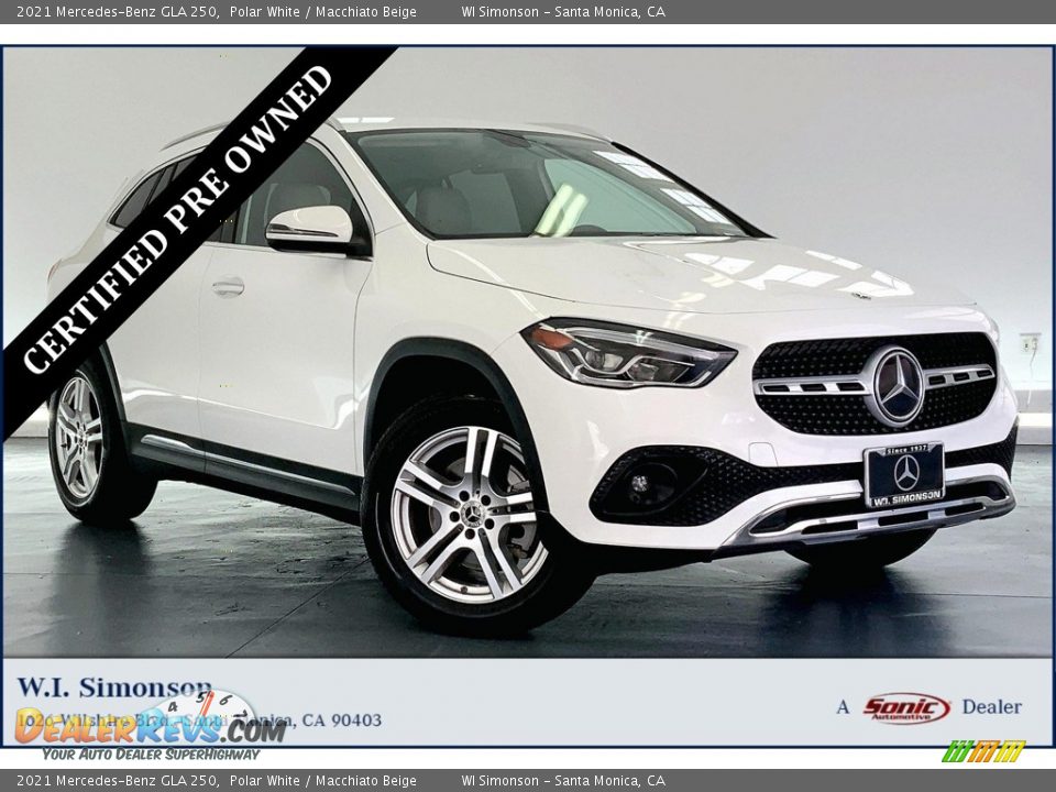 2021 Mercedes-Benz GLA 250 Polar White / Macchiato Beige Photo #1