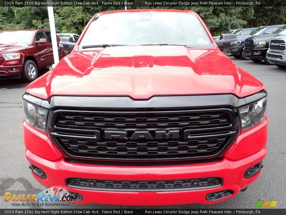 2024 Ram 1500 Big Horn Night Edition Crew Cab 4x4 Flame Red / Black Photo #10