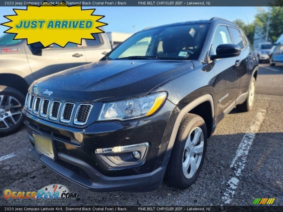 2020 Jeep Compass Latitude 4x4 Diamond Black Crystal Pearl / Black Photo #1