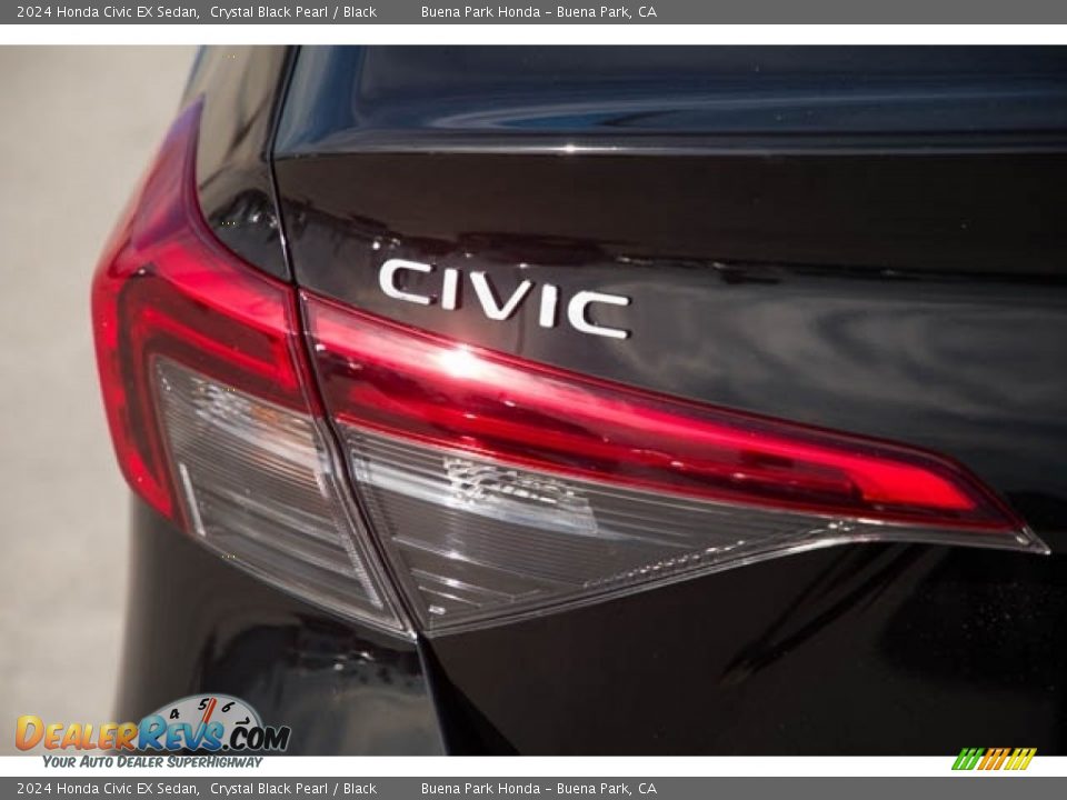 2024 Honda Civic EX Sedan Crystal Black Pearl / Black Photo #6