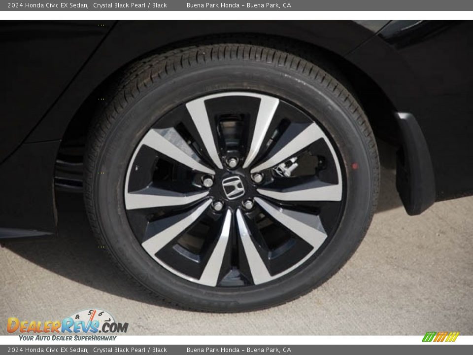 2024 Honda Civic EX Sedan Crystal Black Pearl / Black Photo #12