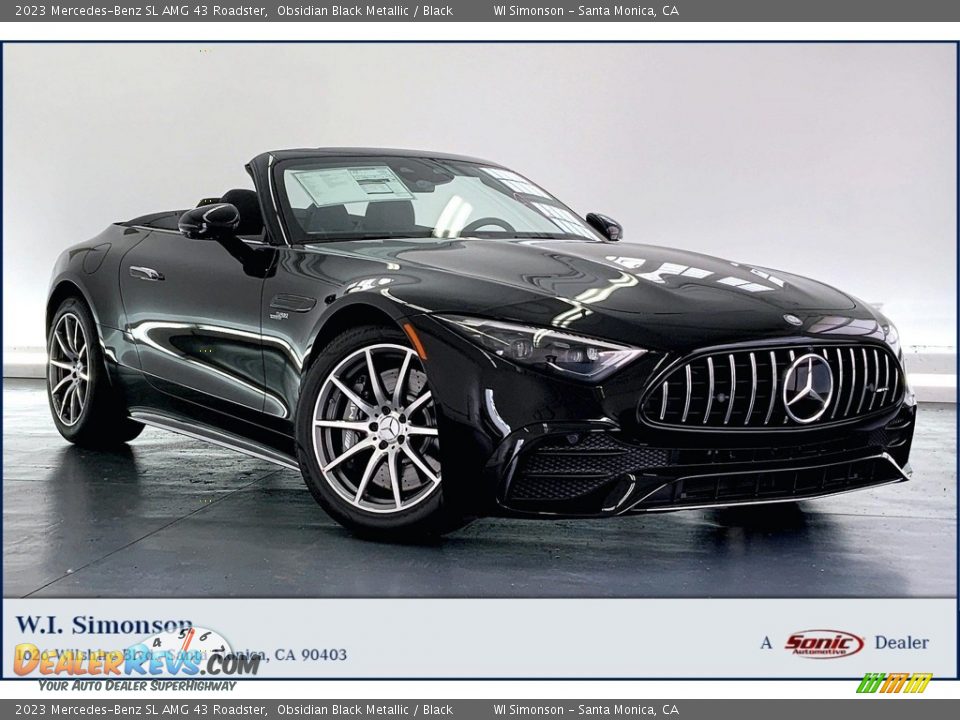 2023 Mercedes-Benz SL AMG 43 Roadster Obsidian Black Metallic / Black Photo #1