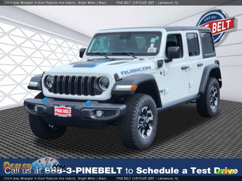 2024 Jeep Wrangler 4-Door Rubicon 4xe Hybrid Bright White / Black Photo #1