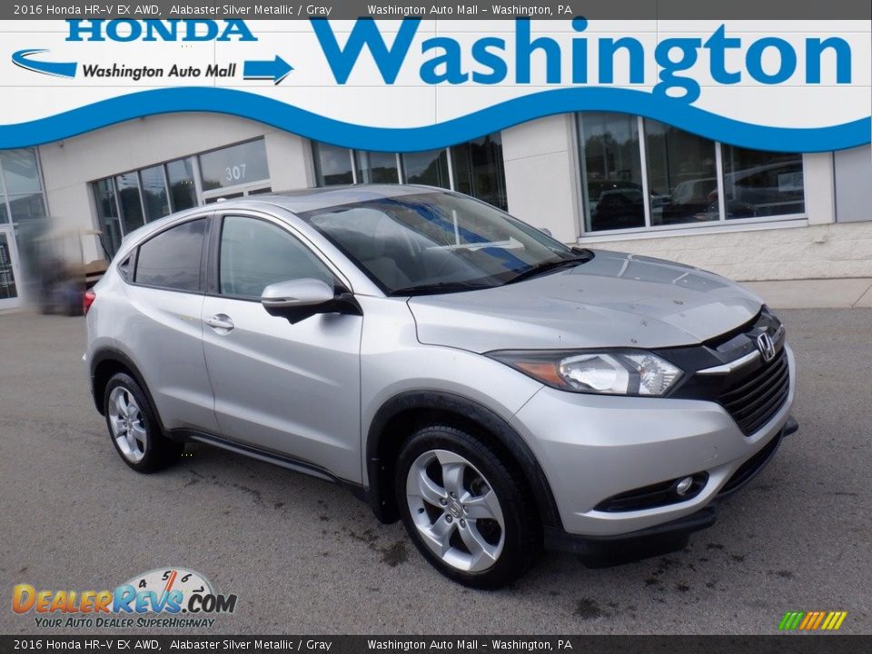 2016 Honda HR-V EX AWD Alabaster Silver Metallic / Gray Photo #1