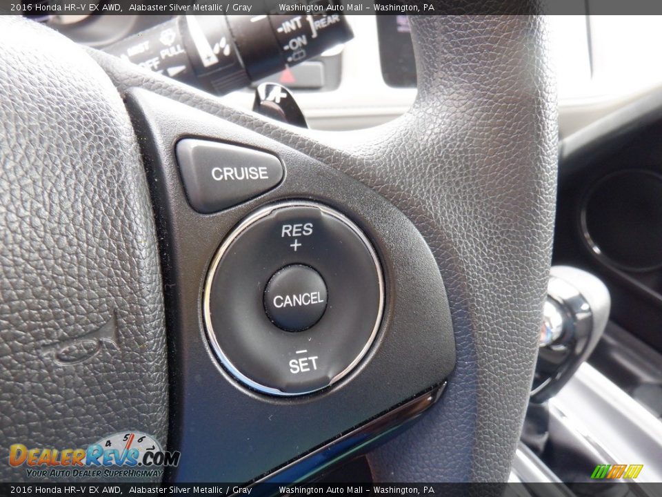 2016 Honda HR-V EX AWD Alabaster Silver Metallic / Gray Photo #10