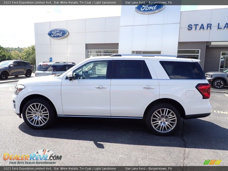 2023 Ford Expedition Limited 4x4 Star White Metallic Tri-Coat / Light Sandstone Photo #1
