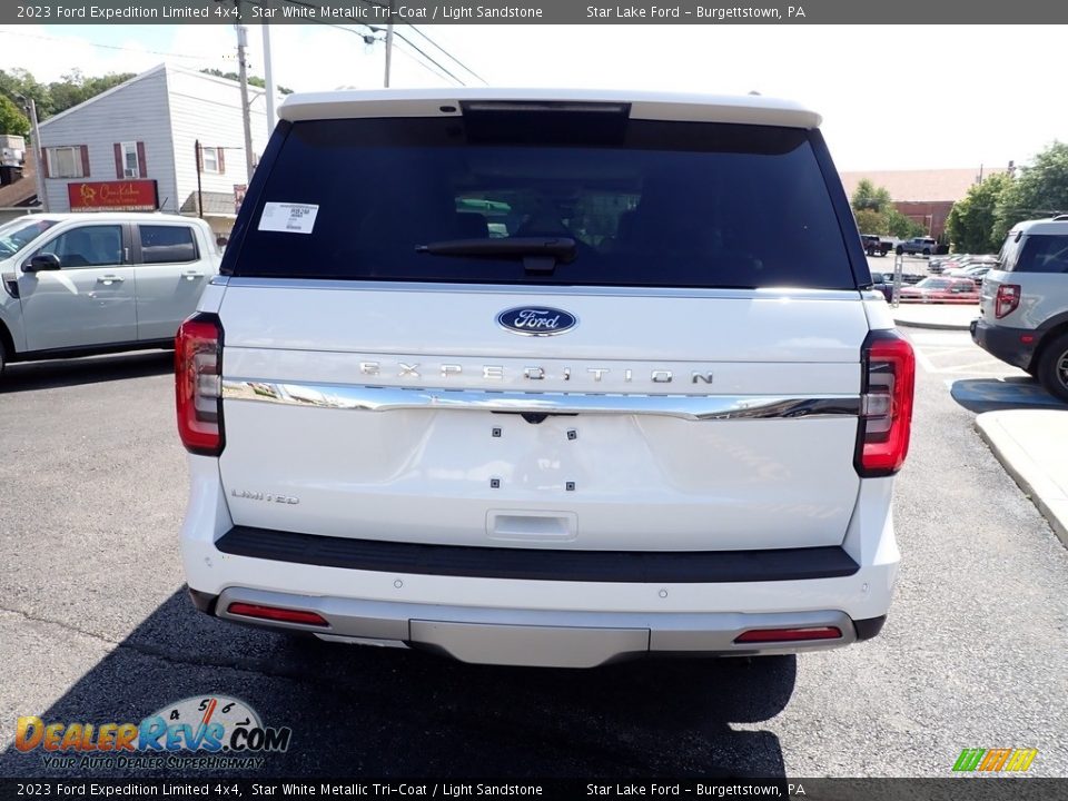 2023 Ford Expedition Limited 4x4 Star White Metallic Tri-Coat / Light Sandstone Photo #3