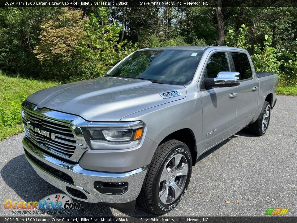 2024 Ram 1500 Laramie Crew Cab 4x4 Billet Silver Metallic / Black Photo #2