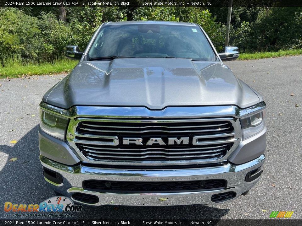 2024 Ram 1500 Laramie Crew Cab 4x4 Billet Silver Metallic / Black Photo #3