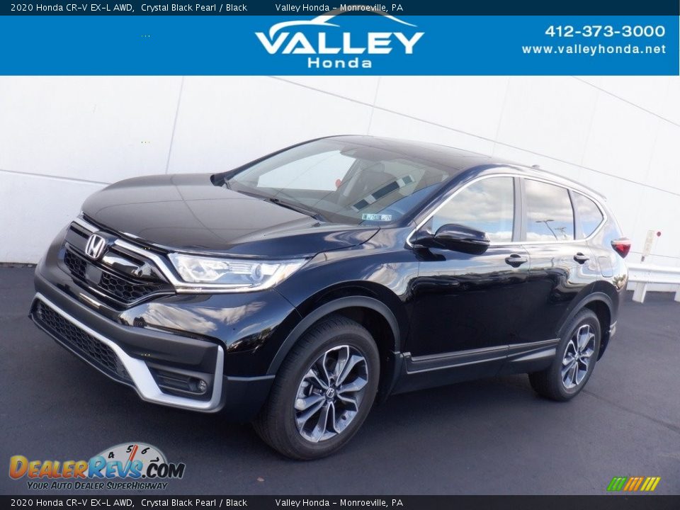 2020 Honda CR-V EX-L AWD Crystal Black Pearl / Black Photo #1