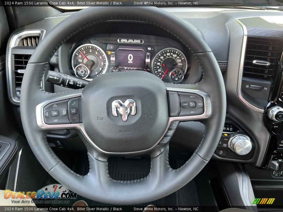 2024 Ram 1500 Laramie Crew Cab 4x4 Steering Wheel Photo #20