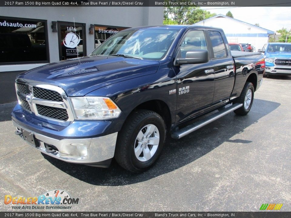 2017 Ram 1500 Big Horn Quad Cab 4x4 True Blue Pearl / Black/Diesel Gray Photo #2