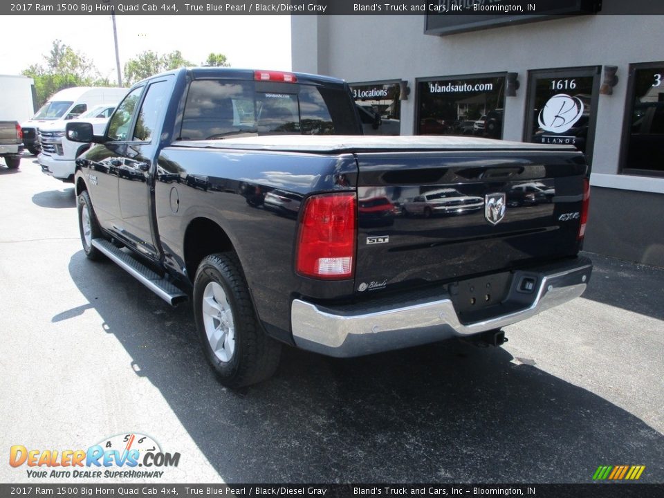 2017 Ram 1500 Big Horn Quad Cab 4x4 True Blue Pearl / Black/Diesel Gray Photo #3