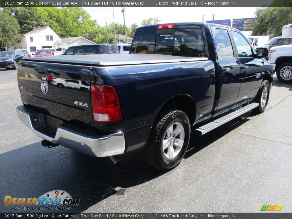 2017 Ram 1500 Big Horn Quad Cab 4x4 True Blue Pearl / Black/Diesel Gray Photo #4