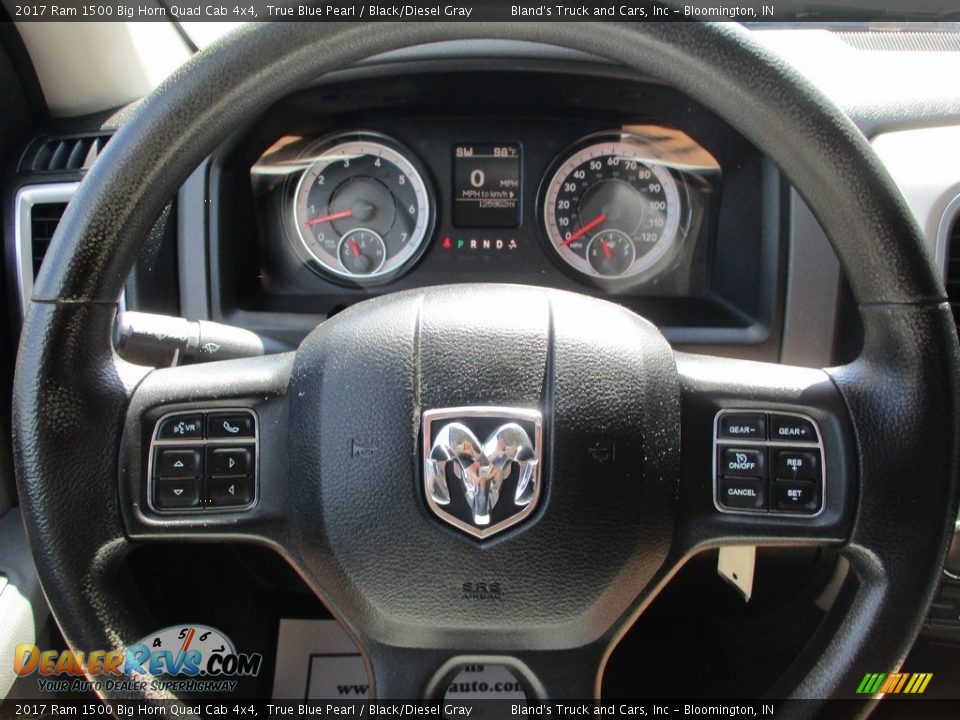 2017 Ram 1500 Big Horn Quad Cab 4x4 True Blue Pearl / Black/Diesel Gray Photo #13