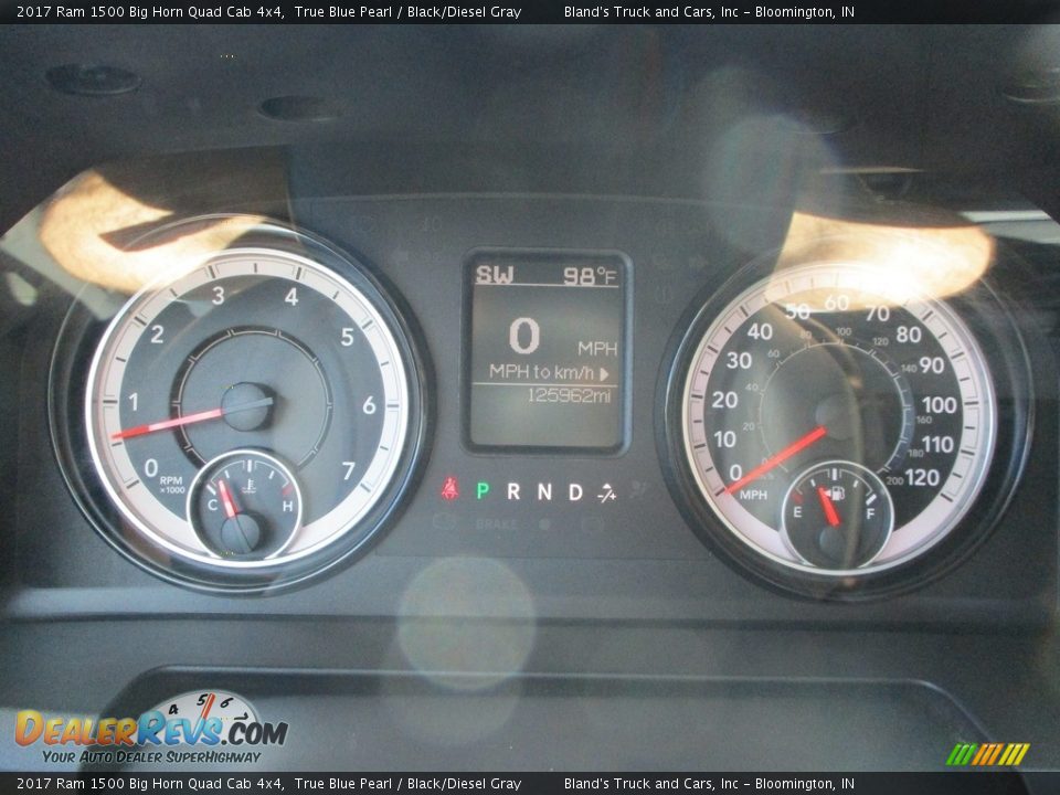2017 Ram 1500 Big Horn Quad Cab 4x4 True Blue Pearl / Black/Diesel Gray Photo #14