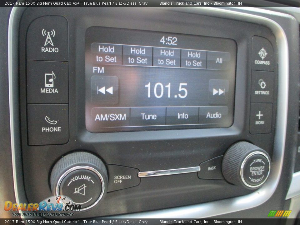 2017 Ram 1500 Big Horn Quad Cab 4x4 True Blue Pearl / Black/Diesel Gray Photo #20