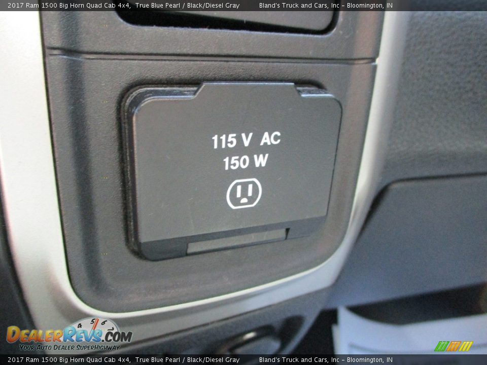 2017 Ram 1500 Big Horn Quad Cab 4x4 True Blue Pearl / Black/Diesel Gray Photo #24