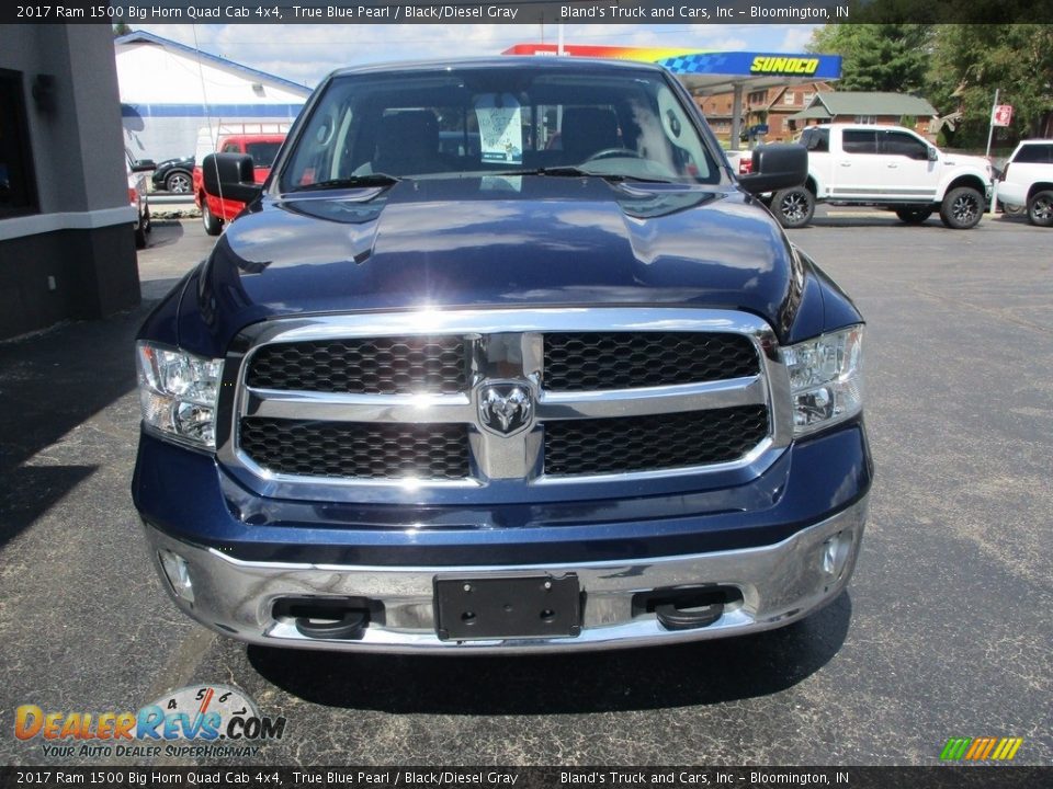 2017 Ram 1500 Big Horn Quad Cab 4x4 True Blue Pearl / Black/Diesel Gray Photo #25