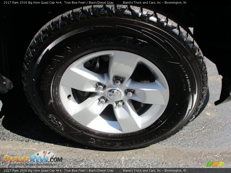 2017 Ram 1500 Big Horn Quad Cab 4x4 True Blue Pearl / Black/Diesel Gray Photo #26