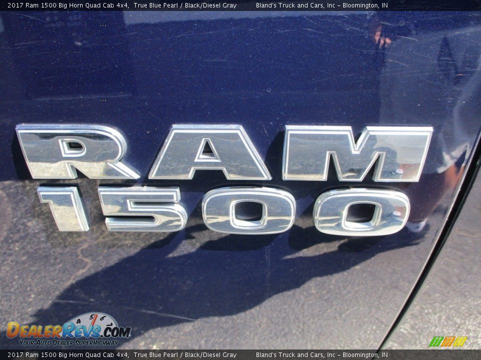 2017 Ram 1500 Big Horn Quad Cab 4x4 True Blue Pearl / Black/Diesel Gray Photo #28