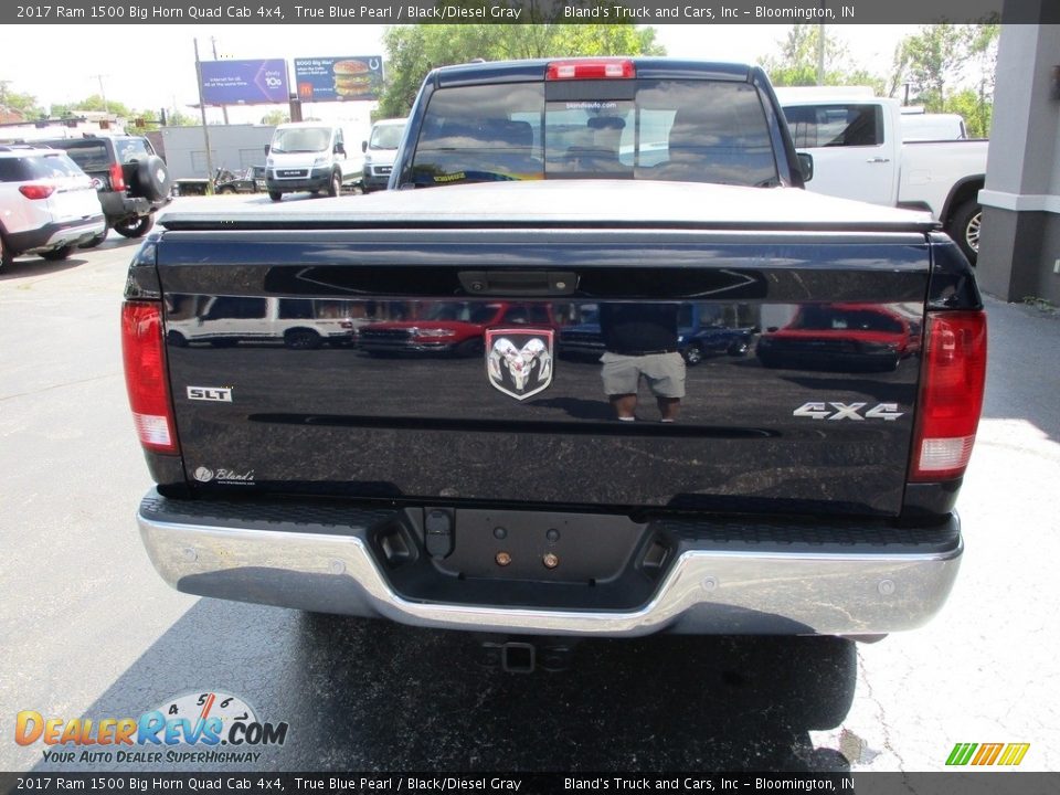 2017 Ram 1500 Big Horn Quad Cab 4x4 True Blue Pearl / Black/Diesel Gray Photo #30