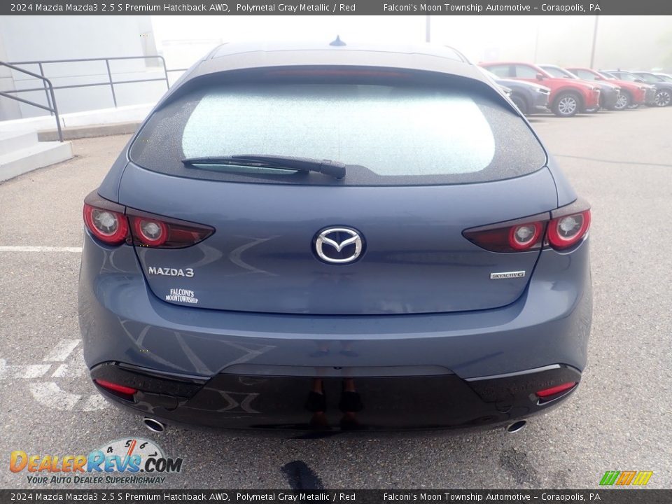 2024 Mazda Mazda3 2.5 S Premium Hatchback AWD Polymetal Gray Metallic / Red Photo #3