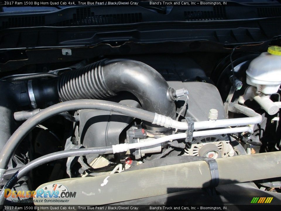 2017 Ram 1500 Big Horn Quad Cab 4x4 True Blue Pearl / Black/Diesel Gray Photo #35