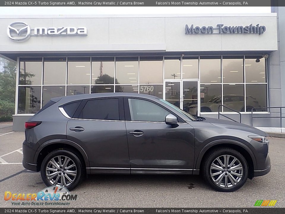 2024 Mazda CX-5 Turbo Signature AWD Machine Gray Metallic / Caturra Brown Photo #1