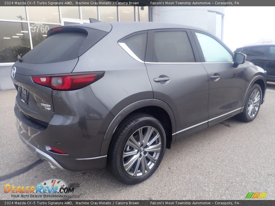 2024 Mazda CX-5 Turbo Signature AWD Machine Gray Metallic / Caturra Brown Photo #2