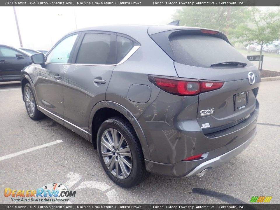 2024 Mazda CX-5 Turbo Signature AWD Machine Gray Metallic / Caturra Brown Photo #5