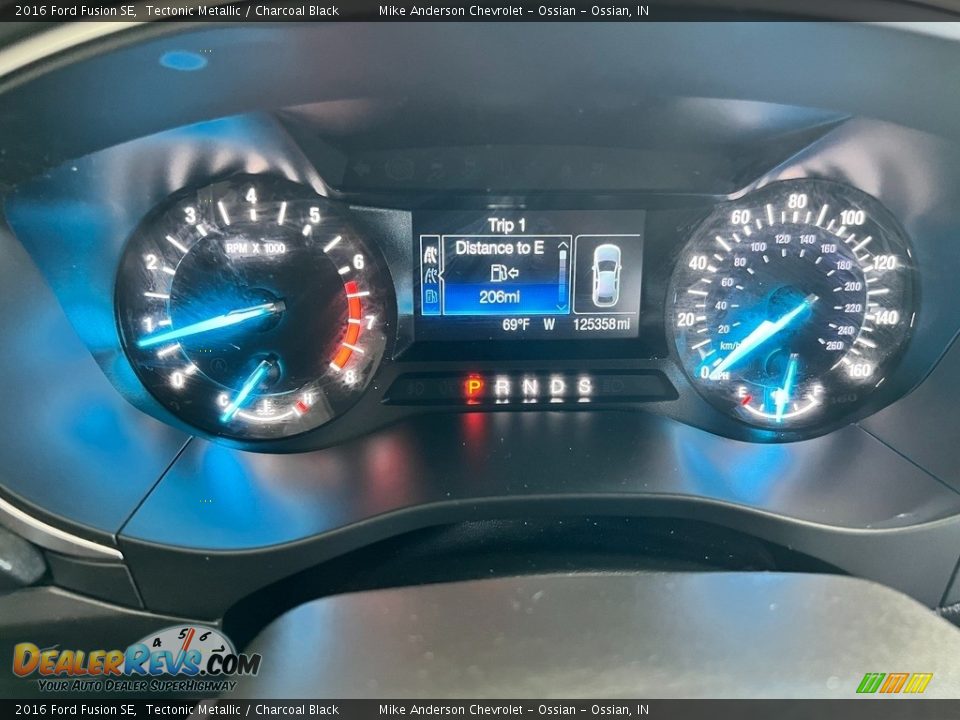 2016 Ford Fusion SE Tectonic Metallic / Charcoal Black Photo #20
