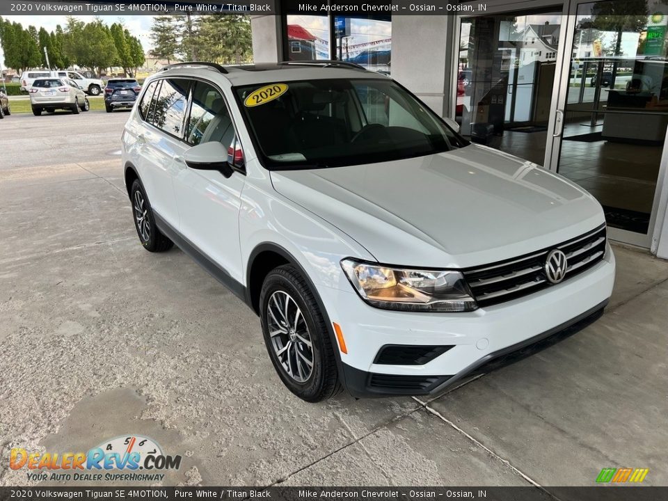 2020 Volkswagen Tiguan SE 4MOTION Pure White / Titan Black Photo #5